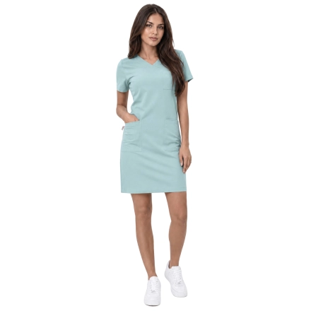 Sukienka medyczna miętowa casual premium roz. 36 – sukienka medyczna damska – odzież medyczna